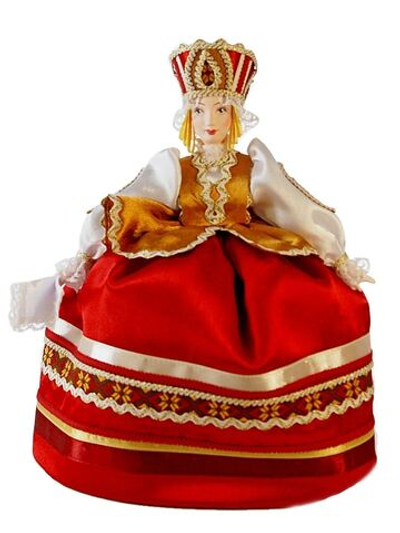 Кукла коллекционная на чайник в русском народном костюме