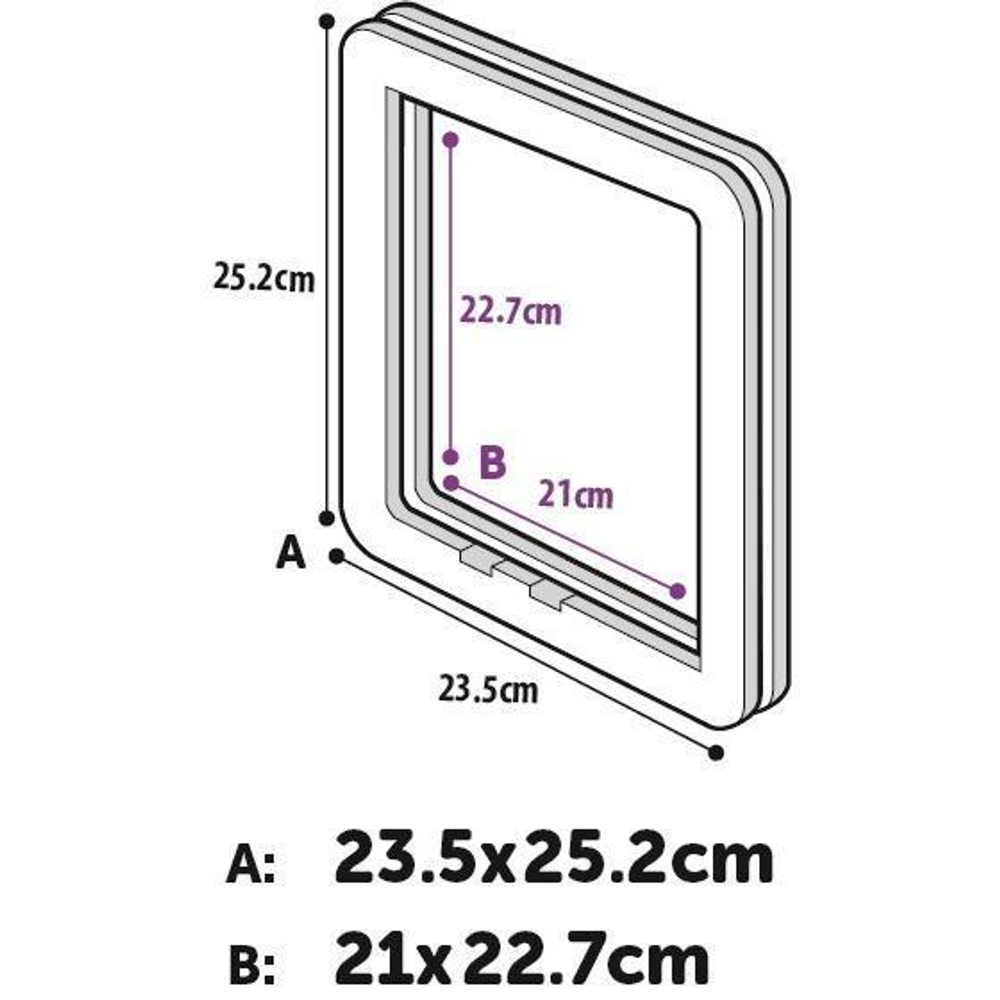 Дверца Flamingo PORTA 4 для кошек, коричневый, пластик, 23,5 x 25,5 см