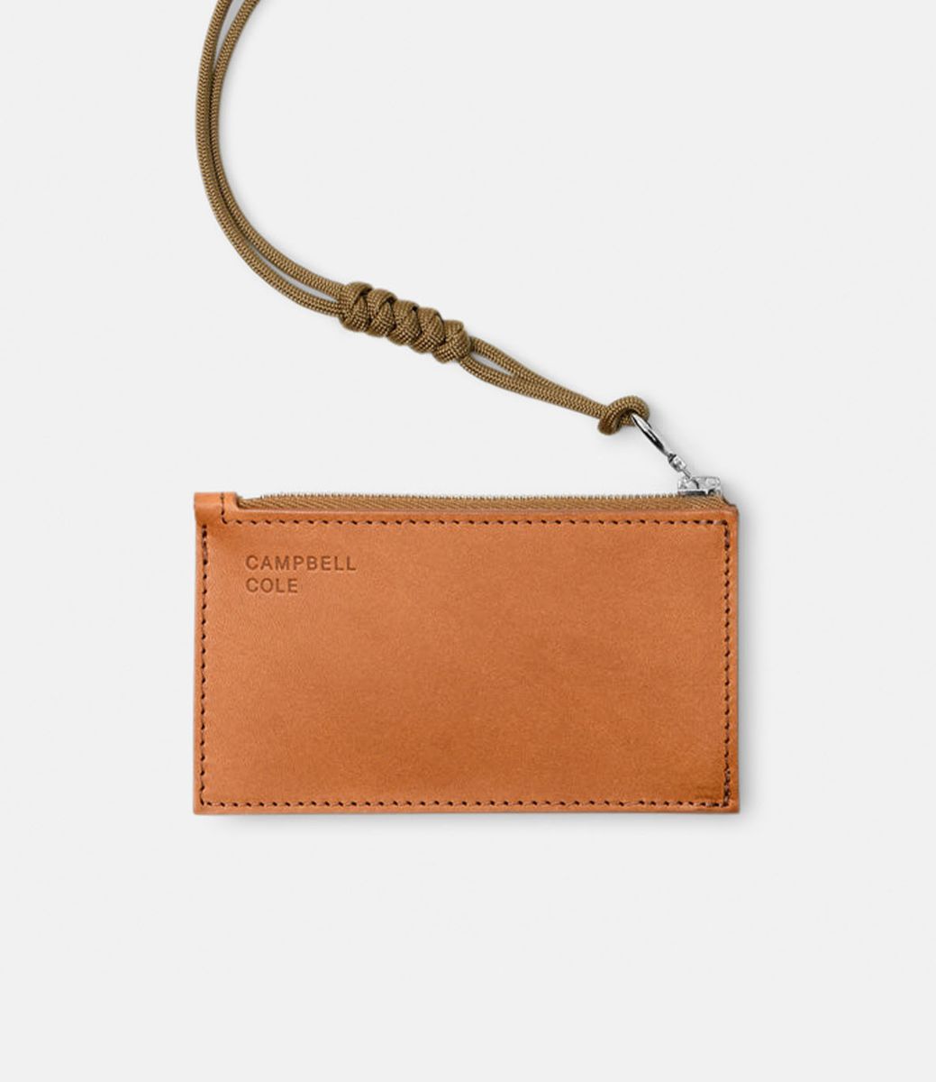 Campbell Cole Simple Coin Pouch Tan — кошелёк из кожи