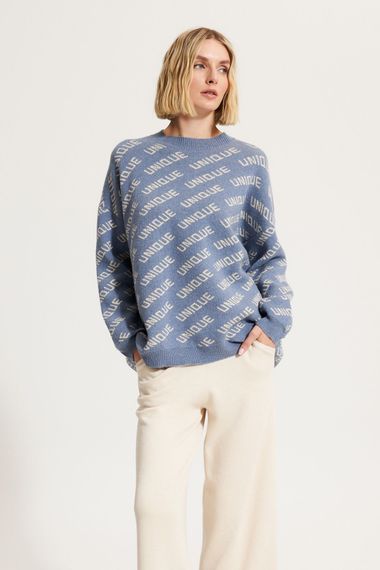 Пуловер с логотипами unq