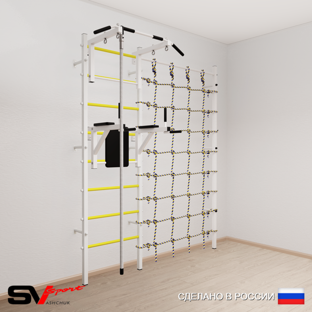 Шведская стенка Sv Sport 5700 (Турник стандарт/Брусья/Канат/Канатный лаз)