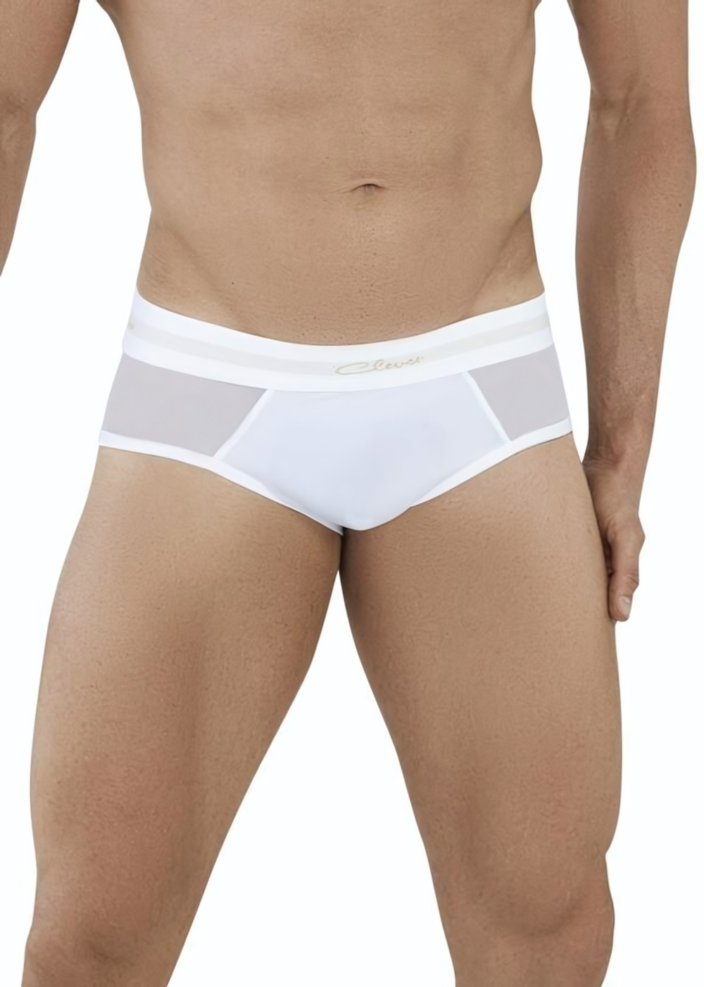 Белые мужские трусы-тонги с сетчатыми вставками Berna Thong (Размер: M) (Цвет: белый)