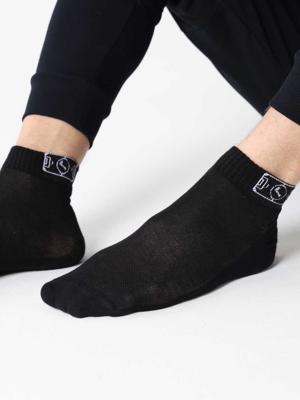 Носки черные с вышивкой Город Горький