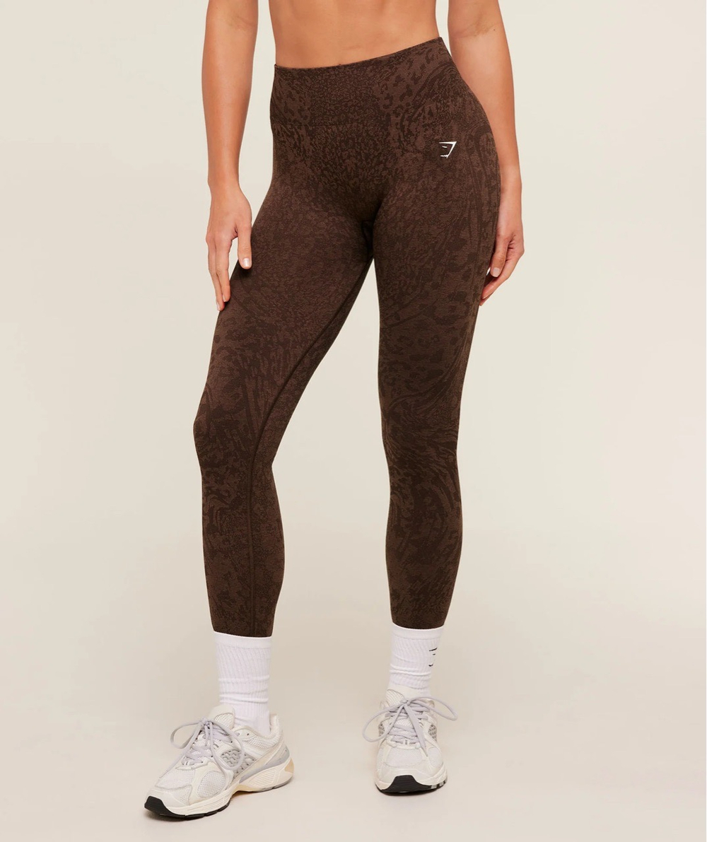 Леггинсы GYMSHARK Adapt Animal X Whitney Leggings Brown