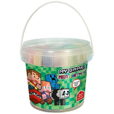 Мел цветной 20шт. в ведерке "My Game" (Центрум)