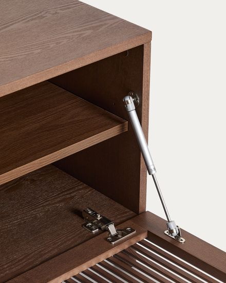 Тумба под ТВ Beyla из ясеня с отделкой под орех