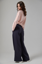 Брюки палаццо синие