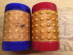 Кружка большая фарфоровая без ручки с берестой. Коллекция Dots (Пупырышки или Точки)