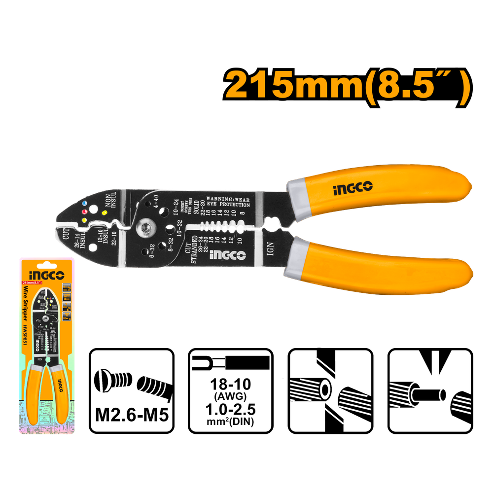 Стриппер многофункциональный для снятия изоляции INGCO HWSP851 0,75-6 мм