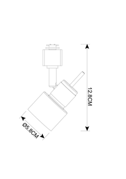 Трековый светильник Arte Lamp A1906PL-1BK
