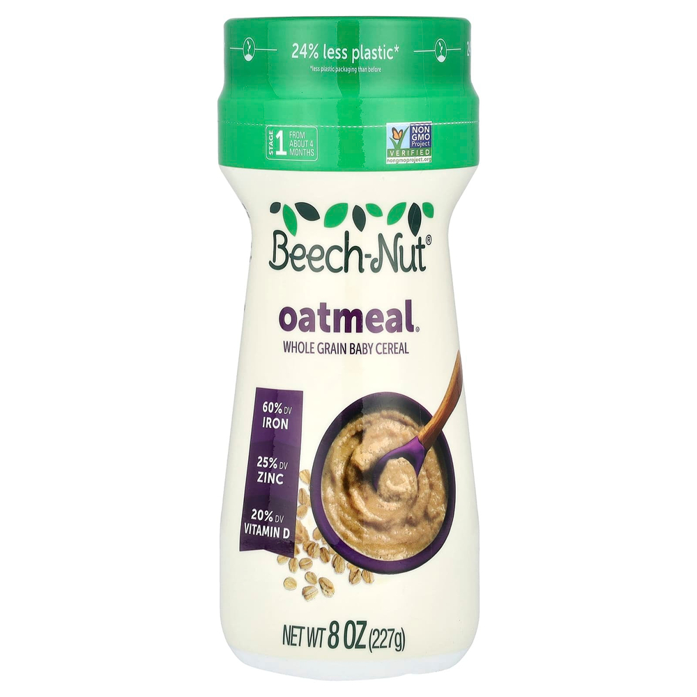 Beech-Nut, Овсяные хлопья из цельного зерна, этап 1, 227 г (8 унций)
