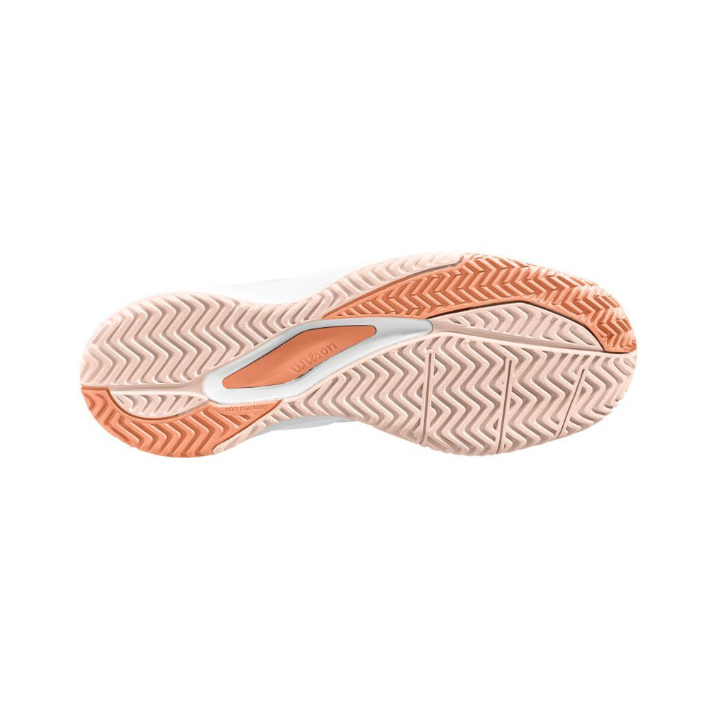Женские Кроссовки теннисные Wilson Rush Pro Ace W - white/cantaloupe/scallop shell