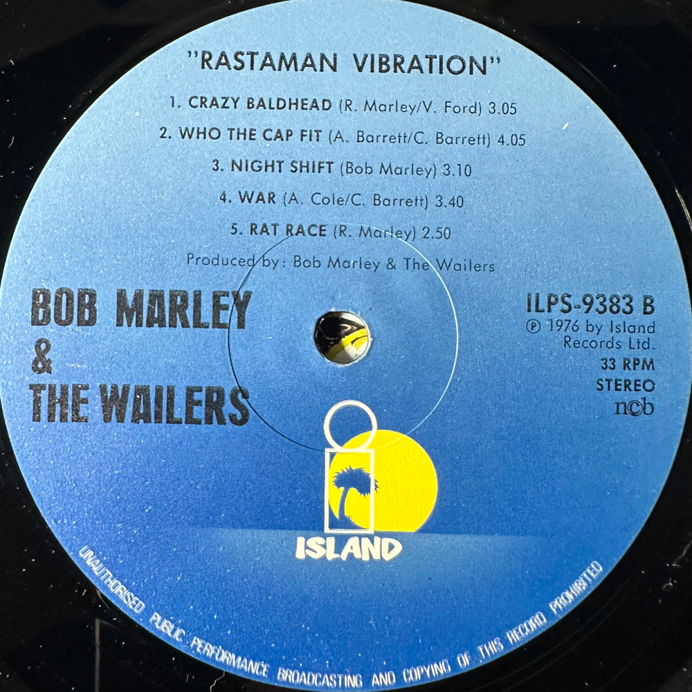 Bob Marley & The Wailers - Rastaman Vibration (Швеция 1976г.)
