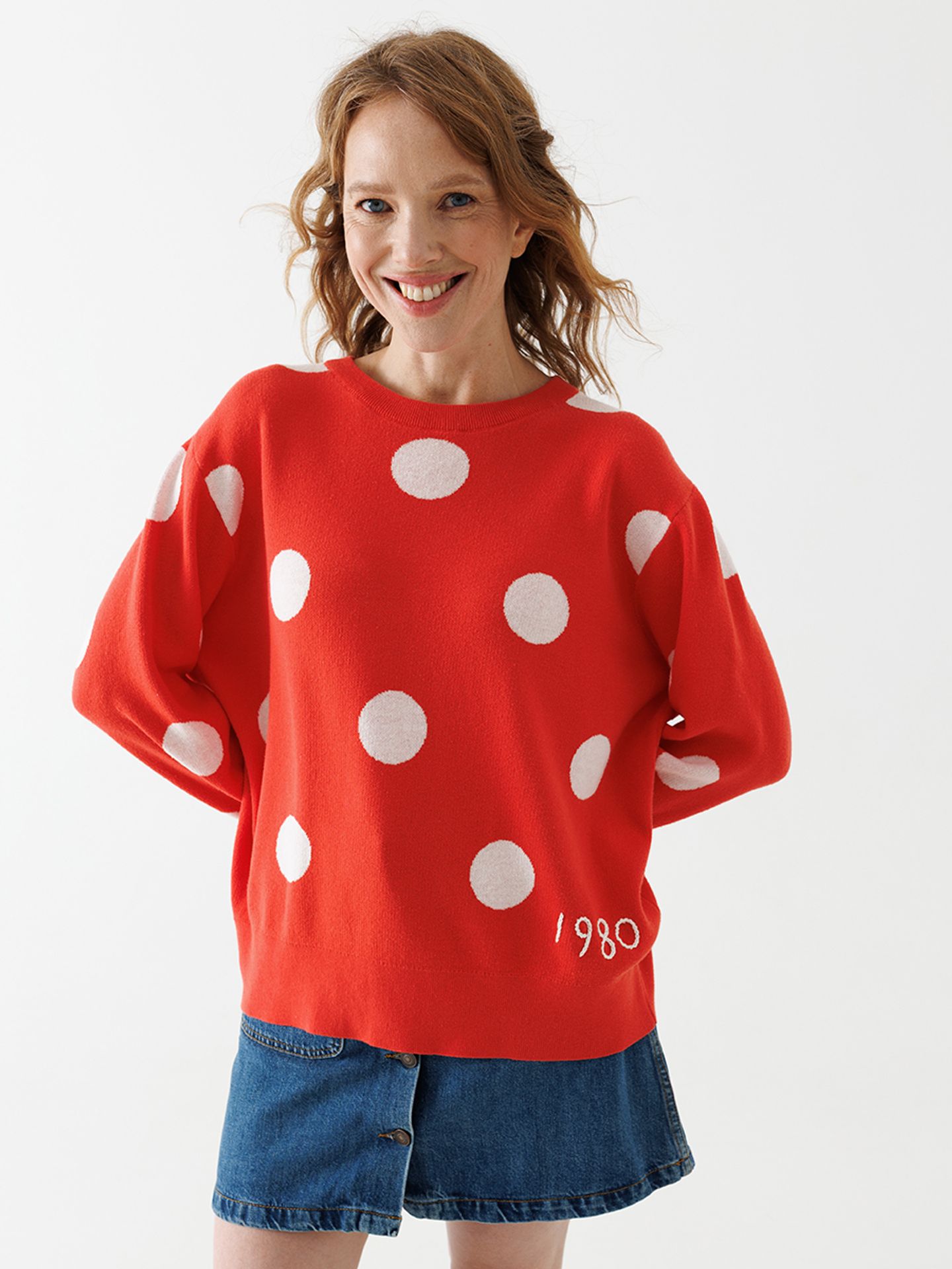 Джемпер "Горох красный"