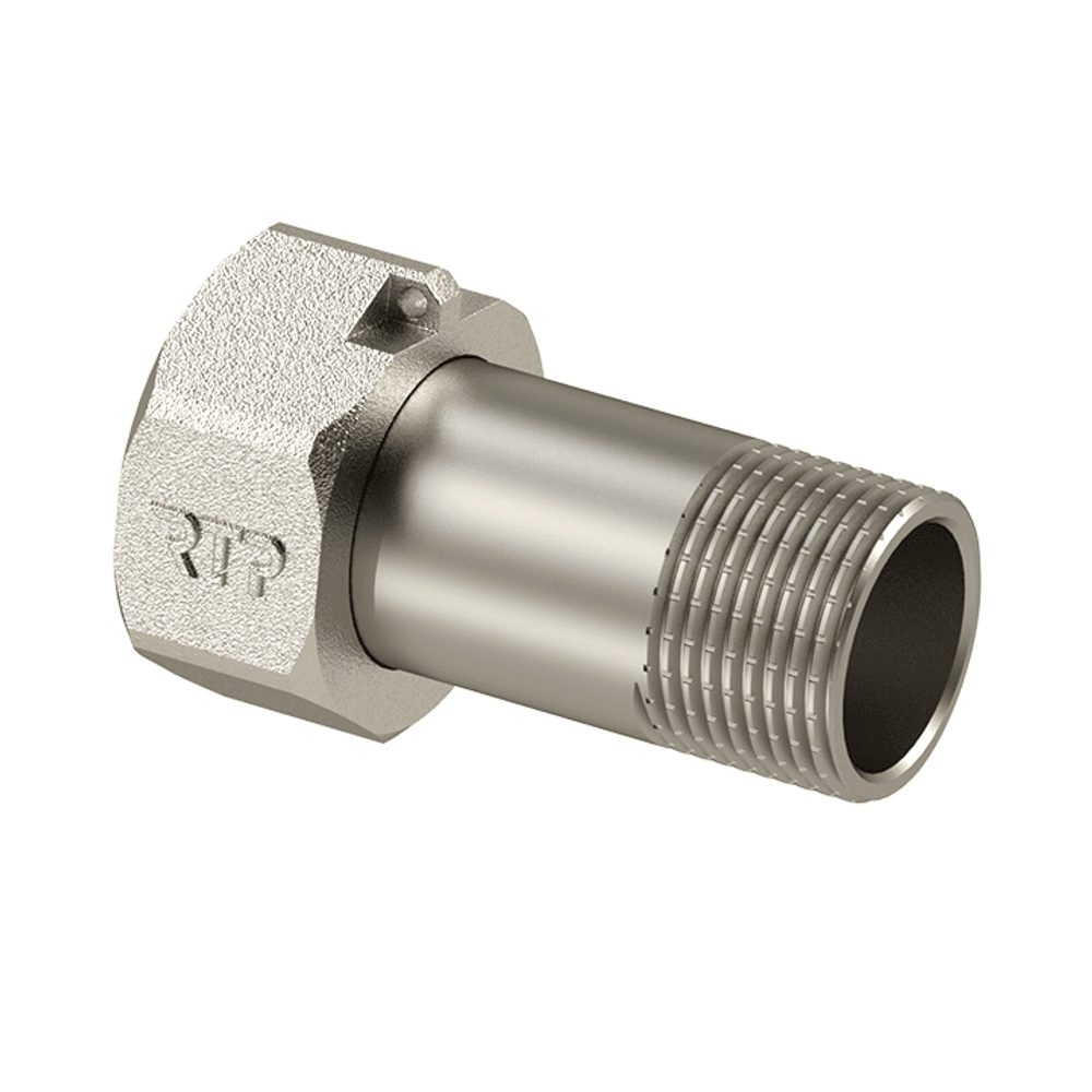 Штуцер для счетчика 1/2" с накидной гайкой