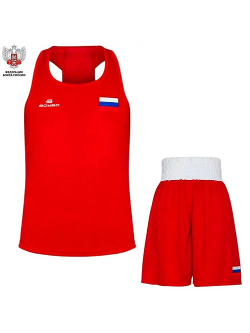Форма боксерская Titan Одобрено Федерацие Бокса РФ Красная
