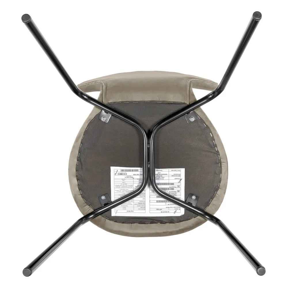 Комплект из 2-х стульев Seven Style латте велюр с чёрными ножками