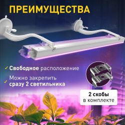 Кронштейн для ламп и светильников ЭРА ЭРА FITO-Hanger 2Х комплект кронштейнов на присоске, в упаковке 2 шт.