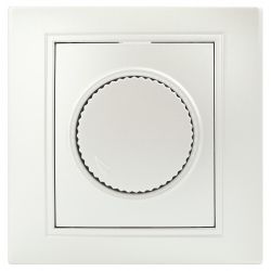 Светорегулятор Intro Plano 1-401-06 (диммер) поворотный, 600Вт 230В, IP20, СУ, перламутр