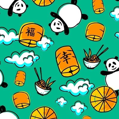 Счастливые панды