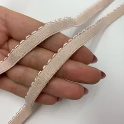 Резинка отделочная серебристый пион 10 мм (цв. 168), 641/10