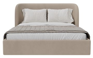 Кровать двуспальная Classic 160 см (бежевый, велюр)