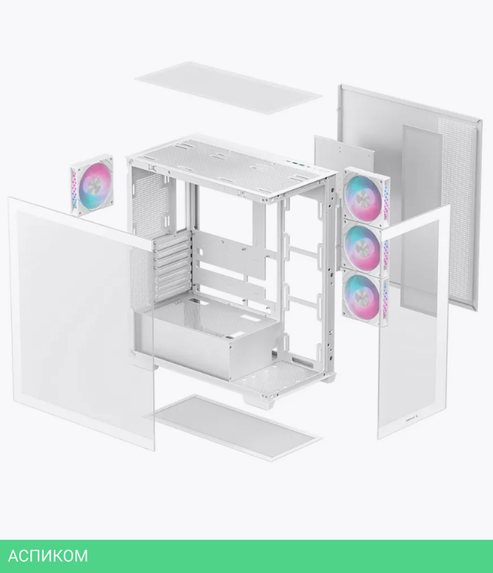 Корпус DeepCool CG580 4F WH без БП (R-CG580-WHADA4-G-1)