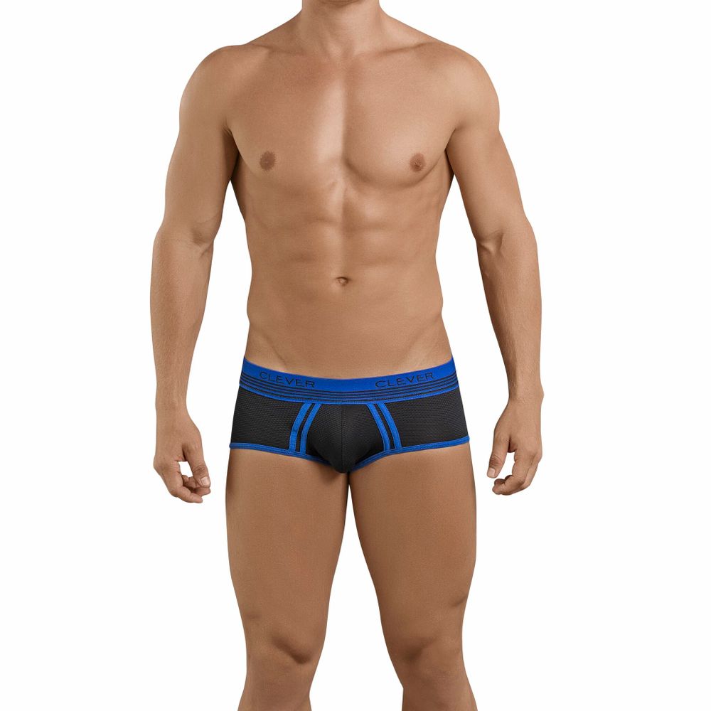 Мужские трусы хипсы черные Clever Lovely Piping Brief 539811