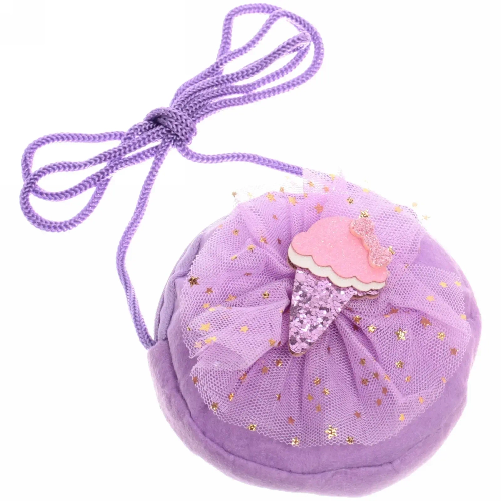 Сумочка детская «Little Fairy - Мороженое», цвет розовый, малиновый, сиреневый, 9см