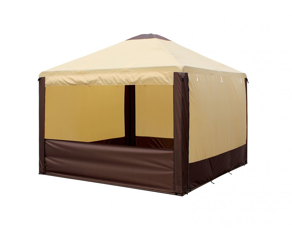 Шатер торговый 3.0х3.0 (Каркас Люкс В комплекте 4 глухие стенки и волан.)
