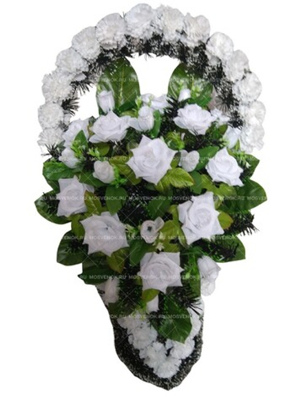 Ритуальная корзина из искусственных цветов "Элит Ладья Малая№3"