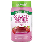 Nature's Truth, жевательные таблетки с пептидами коллагена типов 1 и 3, со вкусом клубники, 60 жевательных таблеток
