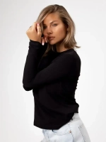 Лонгслив женский черный