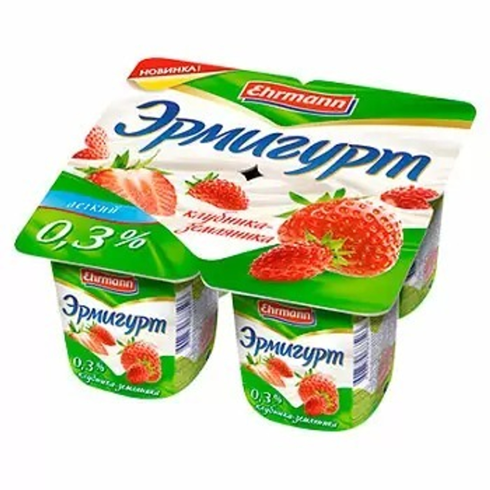 Эрмигурт 0.3% Легкий 100гр Клубника-Земляника