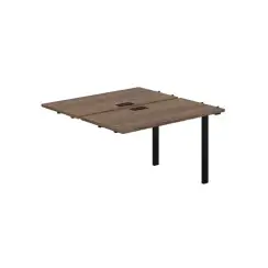 PR.211.DM.O59.BL / Секция раб. станции 1200х1238х750 / профиль: 59х59 черный; столешница: дуб модена