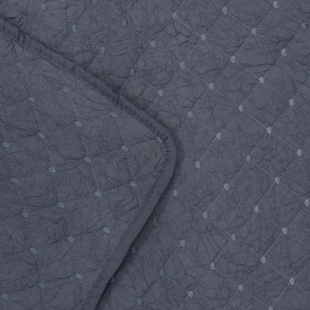 Покрывало 2-сп, 180х200 см, 100%пэ, стеган, Silvano, Жатка Элегант, сер-син