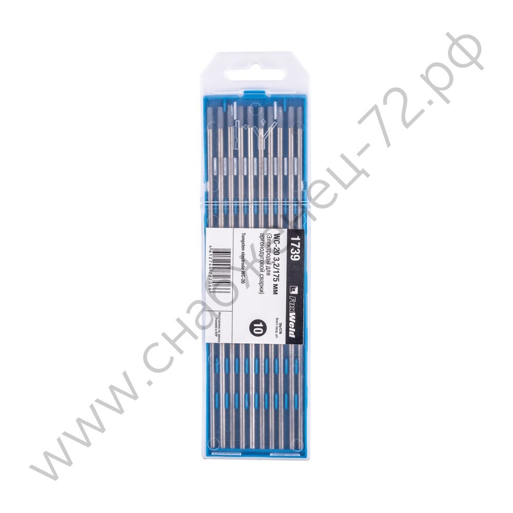 Вольфрамовый электрод WC-20 3,2мм / 175мм (1шт.) FoxWeld