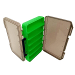 Коробка для воблеров двухсторонняя GFish 17300, зеленая / органайзер рыболовный для балансиров, снастей, блесен, приманки, попперов