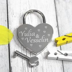 Замок на свадьбу с гравировкой на заказ