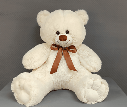 Плюшевый мишка с бронзовым бантиком