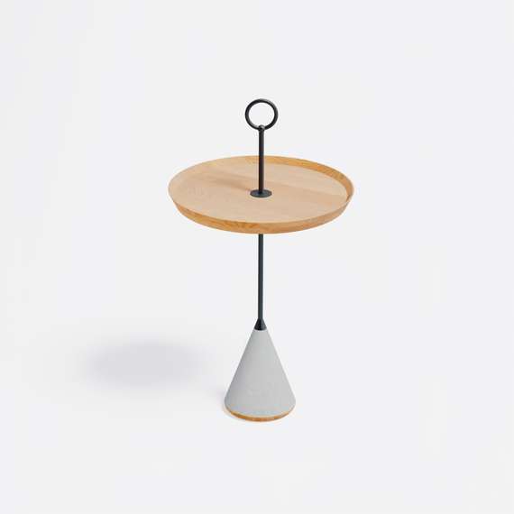 Журнальный столик Pin с кольцом, дуб