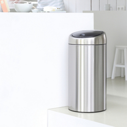 Ведро для мусора Brabantia Touch Bin матовая сталь с защитой от отпечатков пальцев 45л общий вид