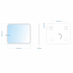 Зеркало MIXLINE "Стив" 800*680 (ШВ) сенсорный выключатель, светодиодная подсветка