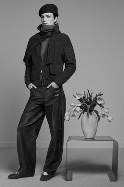 ZARA КОЖАНЫЕ БРЮКИ — ZW COLLECTION LIMITED EDITION, КОРИЧНЕВЫЙ