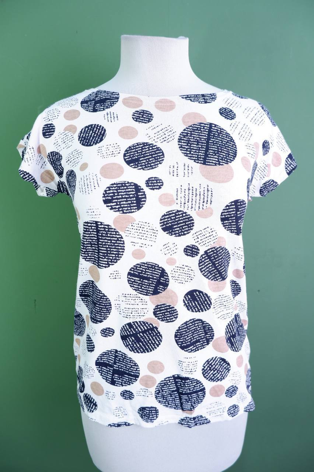 Футболка с принтом, визуально 46/48 размер