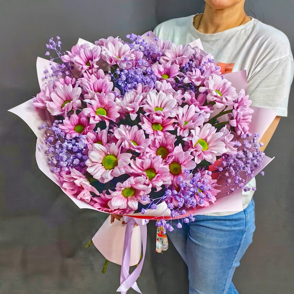 Букет из 7 кустовых хризантем сорта "BALLERINAS"