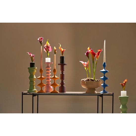 Подсвечник vivlend, 38 см, синий