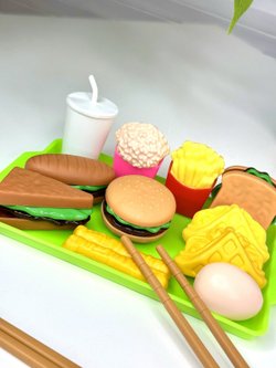 Игровой набор посуды и продуктов на липучке 82 элемента (201914939)