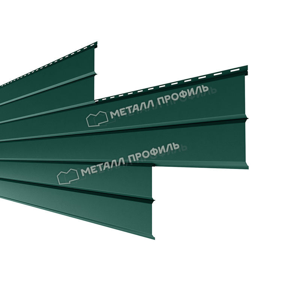 Сайдинг металлический L -Брус ХL Norman MP ПЭ- RALL 6005 Зеленый мох 0.5мм