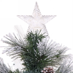 Ёлка светодиодная «Царская» 210 см,ПВХ+леска, шишки, белое напыление, Теплый белый (270 веток) (T2121-210)